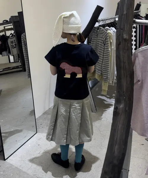 [TANSANMAGNESIUM] Pony Applicot T-Shirt (Navy) / 포니 아플리케 티셔츠 (네이비)