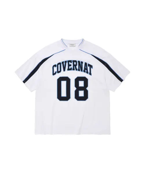 [COVERNAT] BLOCK CORE MESH T-SHIRT / 블록코어 메쉬 티셔츠 화이트