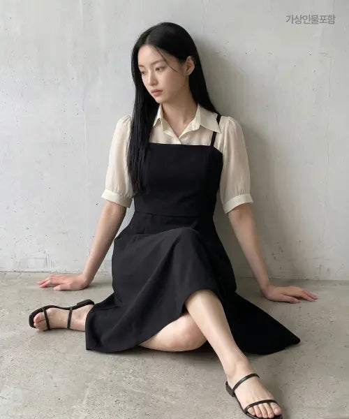[ROEM] Bustier Layered Dress RMOWG24R11 / 뷔스티에 레이어드 원피스 RMOWG24R11