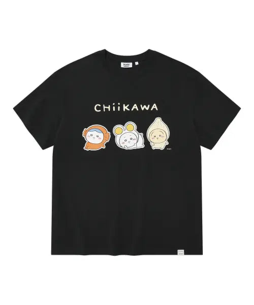 [WACKY WILLY] Munjakgwi Graphic Short Sleeve T-Shirt Black / 먼작귀 그래픽 반팔티셔츠 블랙
