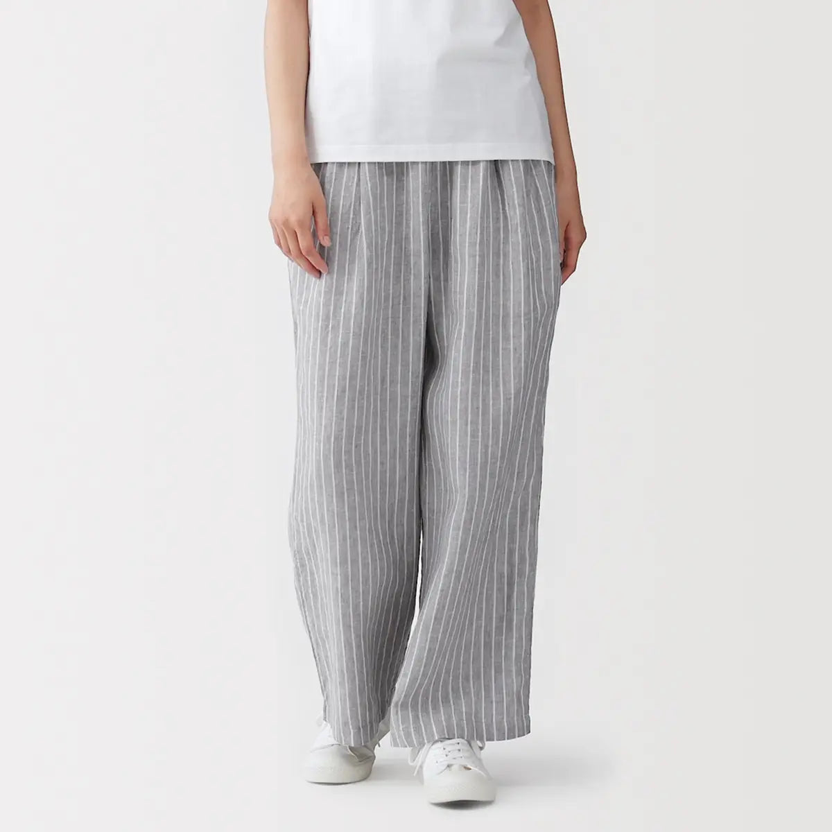 [MUJI] Washed Linen Easy Wide Pants / 워싱 리넨 이지 와이드 팬츠
