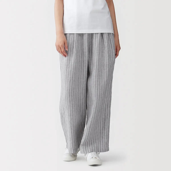 [MUJI] Washed Linen Easy Wide Pants / 워싱 리넨 이지 와이드 팬츠