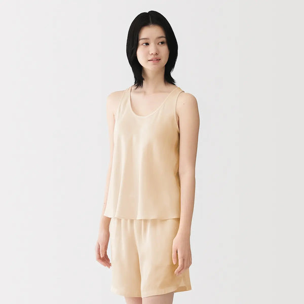 [MUJI] Women's Soft Satin Flare Tank Top / 여성 소프트 새틴 플레어 탱크톱