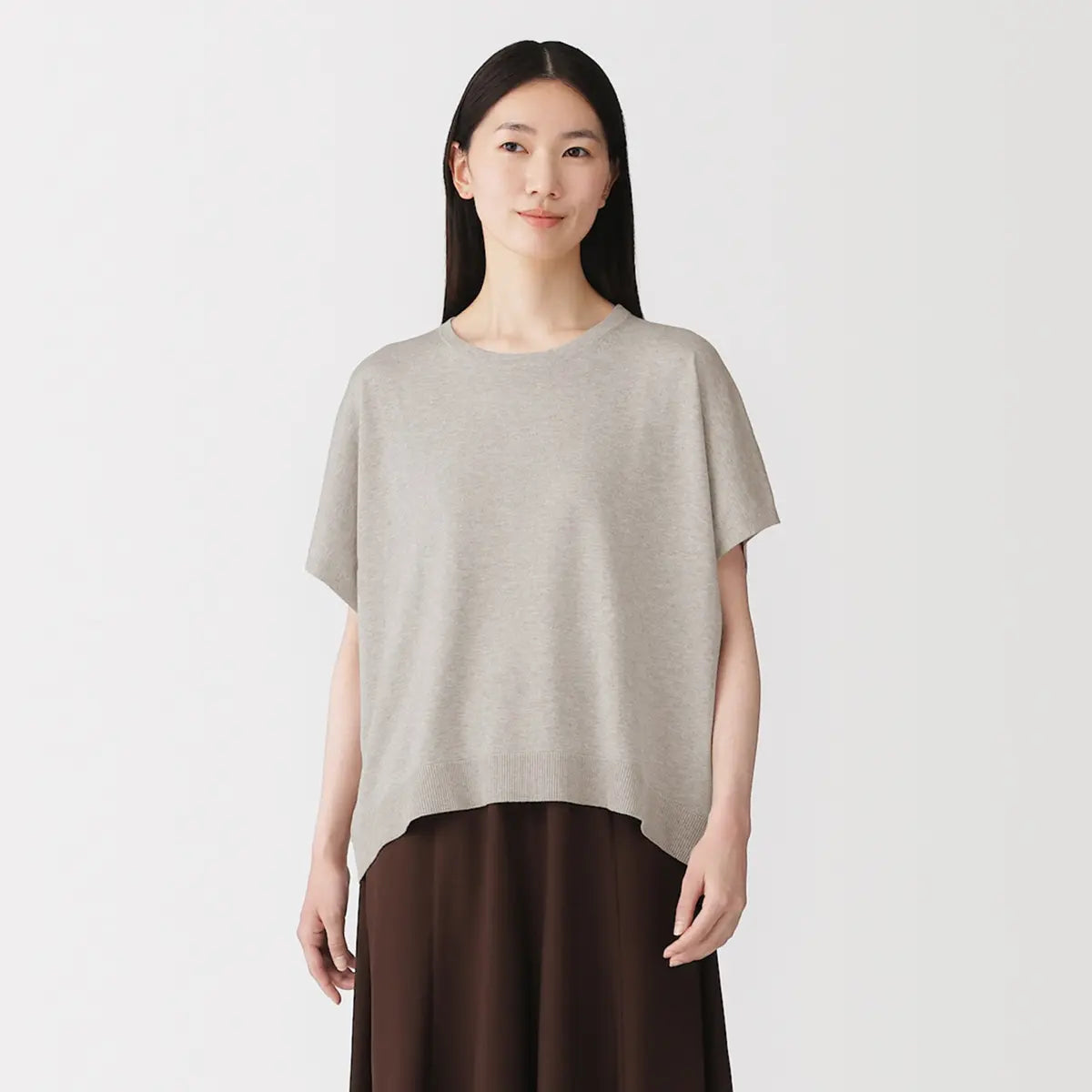[MUJI] Soft Jersey Wide Sweater / 보드라운 저지 와이드 스웨터