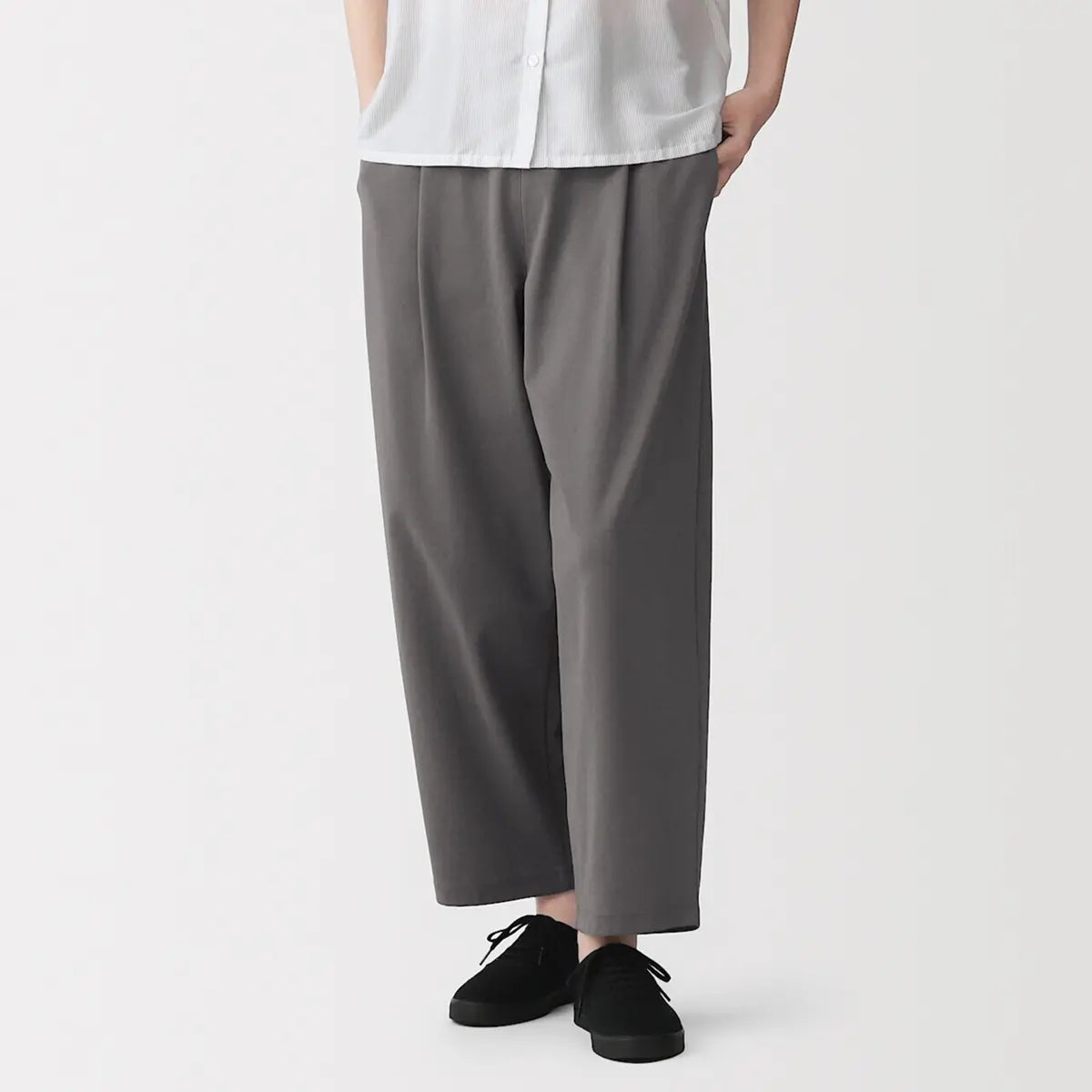 [MUJI] Smooth Double Knit Easy Tapered Pants / 스무스 더블 니트 이지 테이퍼드 팬츠