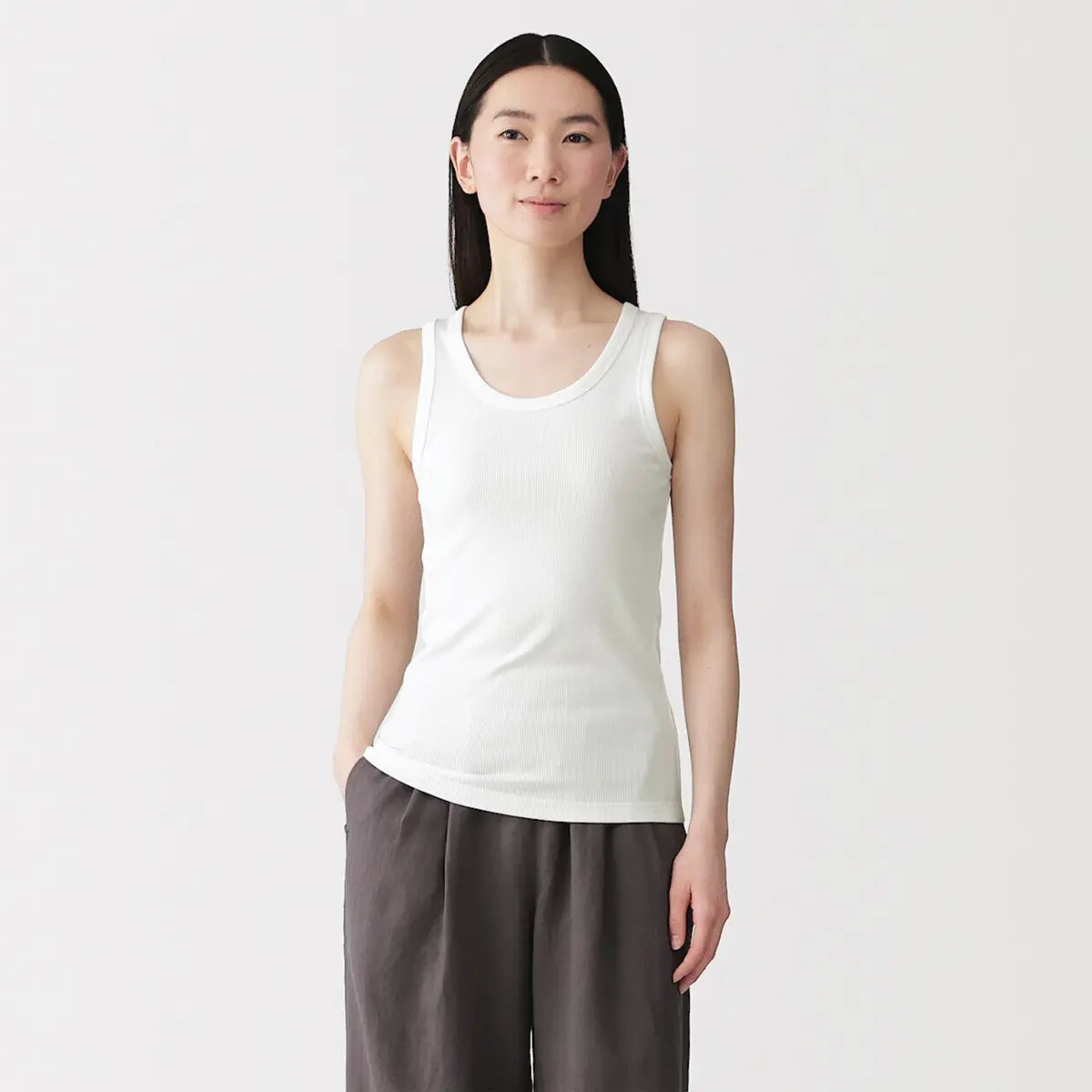 [MUJI] Soft Rib Tank Top / 소프트 리브 탱크톱