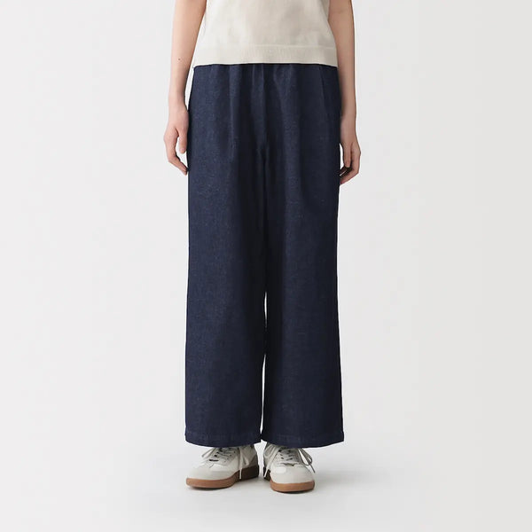[MUJI] Cotton Linen Denim Easy Wide Pants / 코튼 리넨 데님 이지 와이드 팬츠