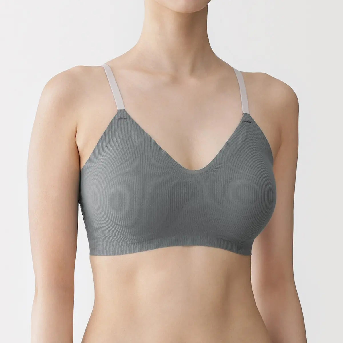 [MUJI] Soft Touch Ribbed Bralette / 소프트 터치 리브 브라