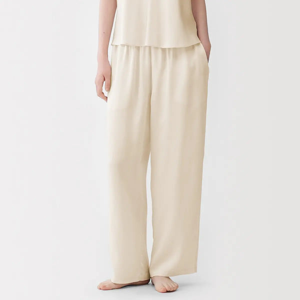 [MUJI] Women's Soft Satin Long Pants / 여성 소프트 새틴 롱 팬츠
