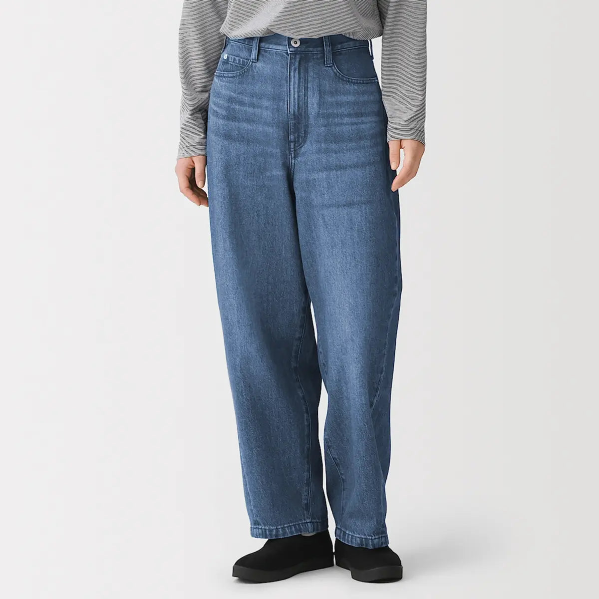 [MUJI] K-Pock Blend Denim Cocoon Fit Pants / 케이폭 혼방 데님 코쿤핏 팬츠