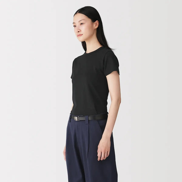 [MUJI] Linen Blend Short Sleeve T-Shirt / 리넨 혼방 반소매 티셔츠