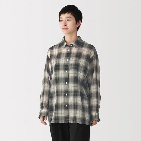 [MUJI] Cotton Sheer Long Sleeve Shirt / 강연 코튼 시어 긴소매 셔츠