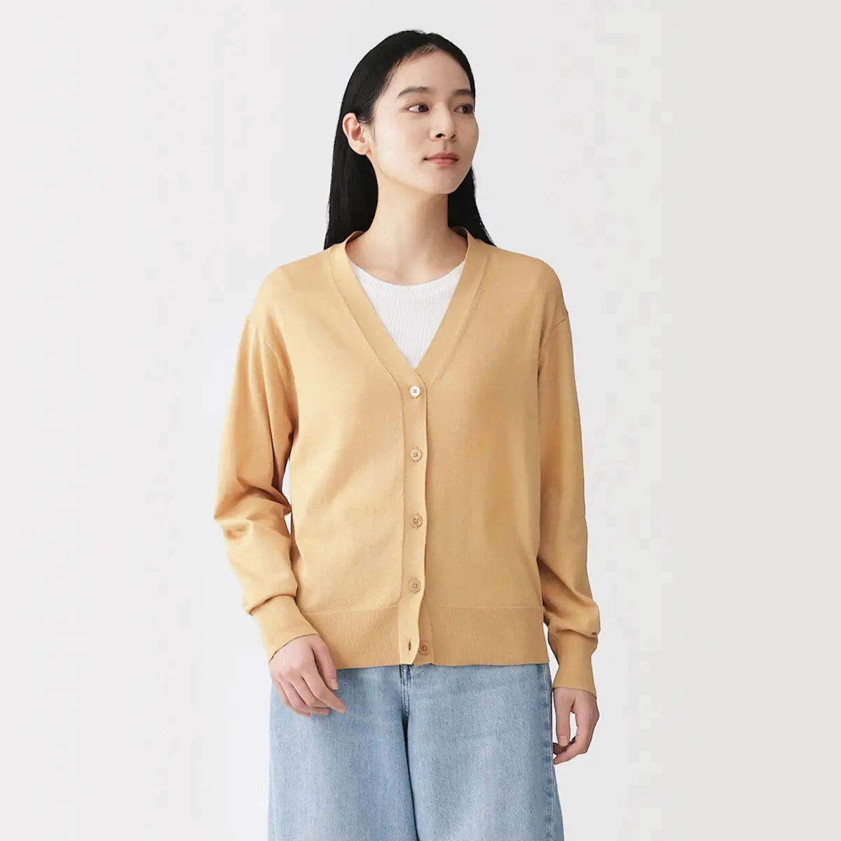 [MUJI] UV Cut Light Knit V-Neck Cardigan / UV 컷 라이트 니트 V넥 가디건