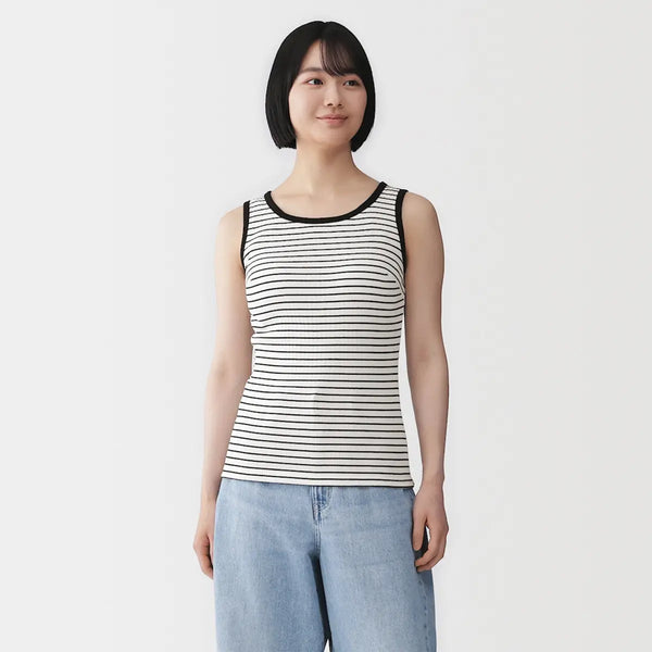 [MUJI] Cotton Ribbed Bra Tank Top / 코튼 리브 브라 탱크톱