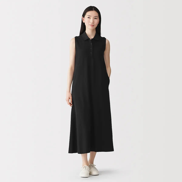 [MUJI] Pique Sleeveless Polo Dress / 피케 슬리브리스 폴로 원피스
