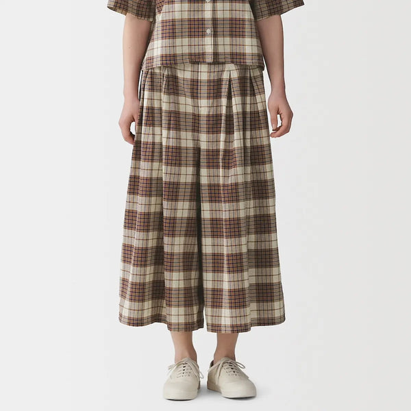 [MUJI] Madras Check Skirt Pants / 마드라스 체크 스커트 팬츠