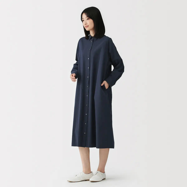 [MUJI] Washed Broad Long Sleeve Shirt Dress / 워싱 브로드 긴소매 셔츠 원피스