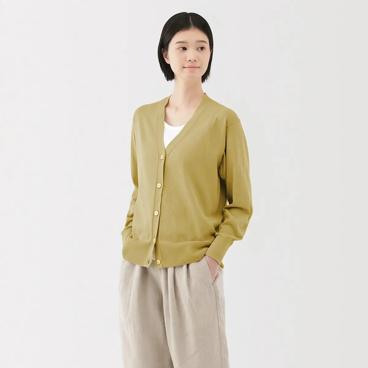 [MUJI] UV Cut Light Knit V-Neck Cardigan / UV 컷 라이트 니트 V넥 가디건