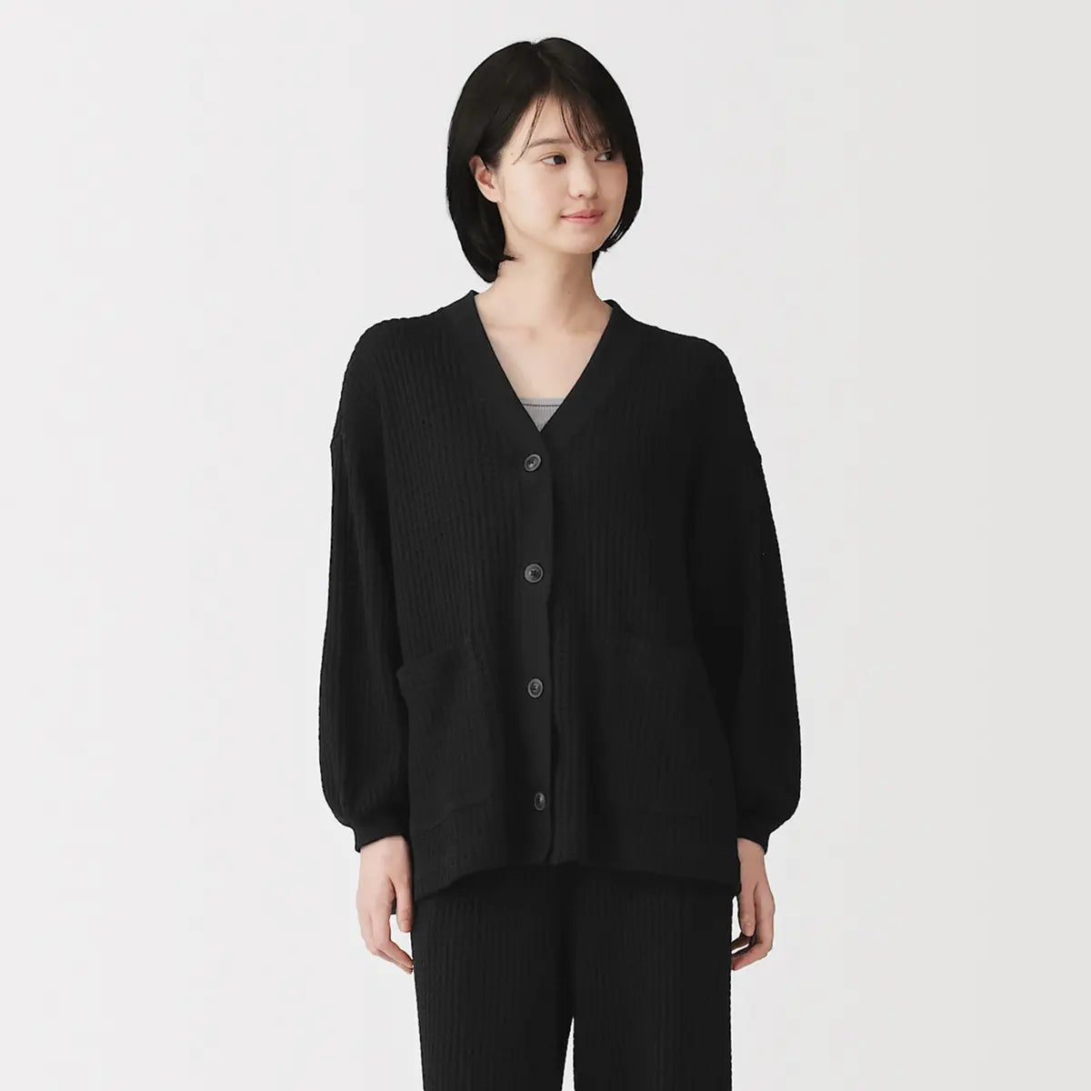 [MUJI] Loose Knit Long Sleeve Cardigan / 루즈 니트 긴소매 가디건