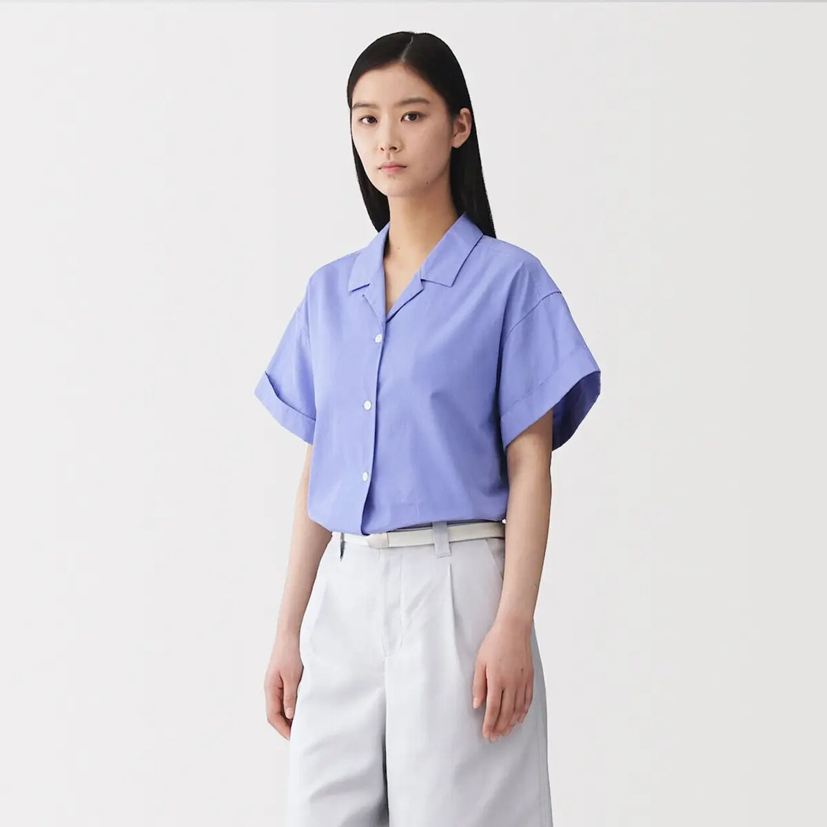 [MUJI] Poplin Short Sleeve Shirt / 포플린 반소매 셔츠