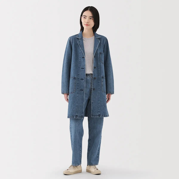 [MUJI] K-Pock Blend Denim Coat / 케이폭 혼방 데님 코트