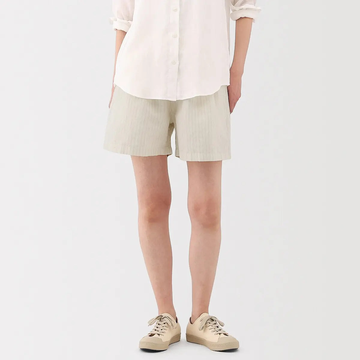 [MUJI] Hemp Cotton Blend Easy Short Pants / 헴프 코튼 혼방 이지 쇼트 팬츠
