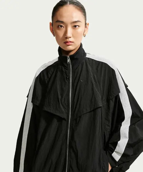 [NIKE] W NK BALLOON TRACK JKT - BLACK/SAIL/(BLACK) / 스포츠웨어 오버사이즈 벌룬 트랙 재킷 W - 블랙:세일:블랙 / IM8166-010
