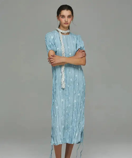 [YOYOYOY] Heart Twist Crease String Long Dress / 하트 트위스트 크리즈 스트링 롱 원피스_2colors