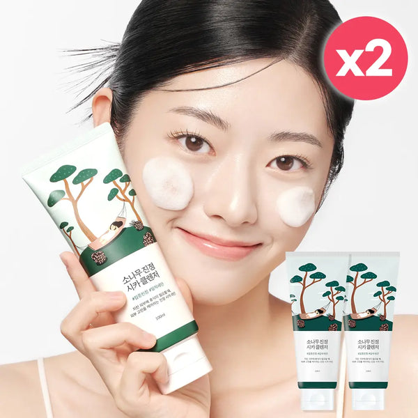 [Round Lab] Roundlab Pine Calming Cica Cleanser 100ml + 100ml / [더블/피지말끔] 라운드랩 소나무 진정 시카 클렌저 100ml+100ml
