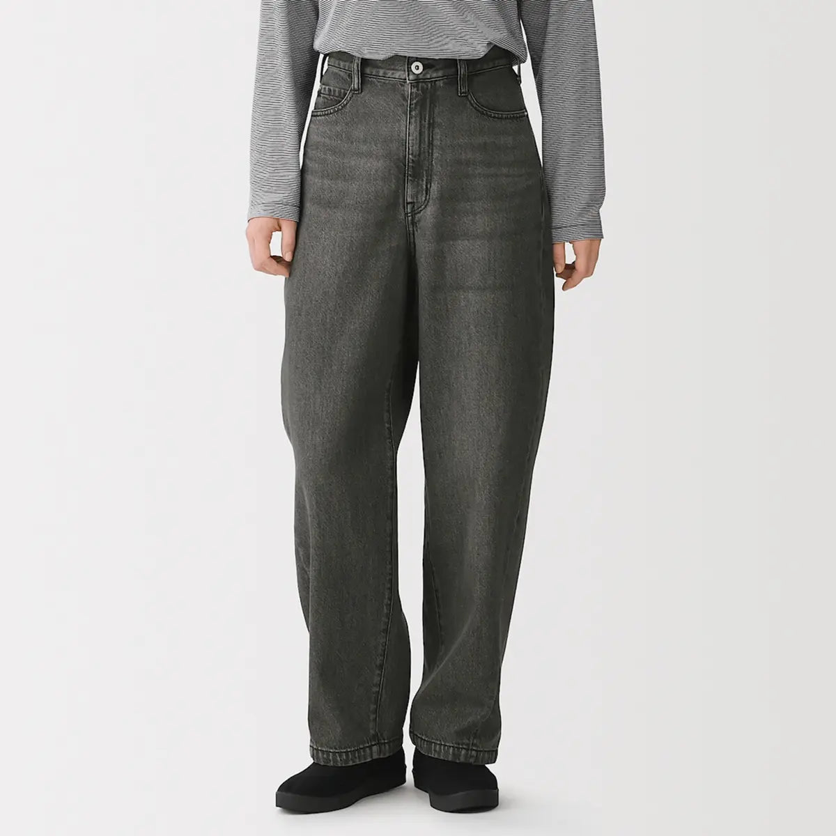 [MUJI] K-pop Blend Denim Cocoon Fit Pants / 케이폭 혼방 데님 코쿤핏 팬츠