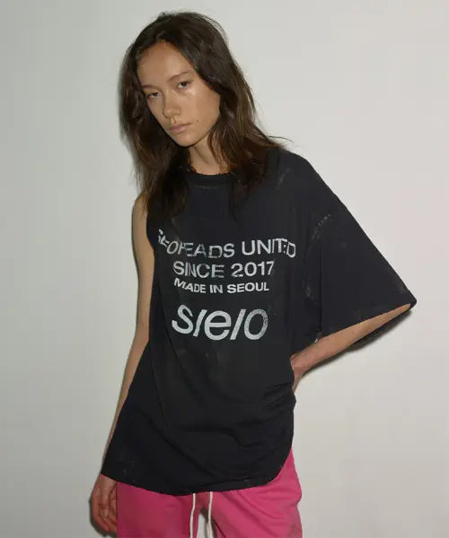 [s/e/o] DIRTY WASHED T-SHIRT BLACK