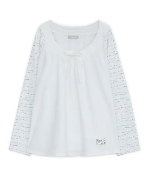 [HUG YOUR SKIN] Draw-string long sleeves (Ivory) / 드로우 스트링 롱 슬리브 (아이보리)