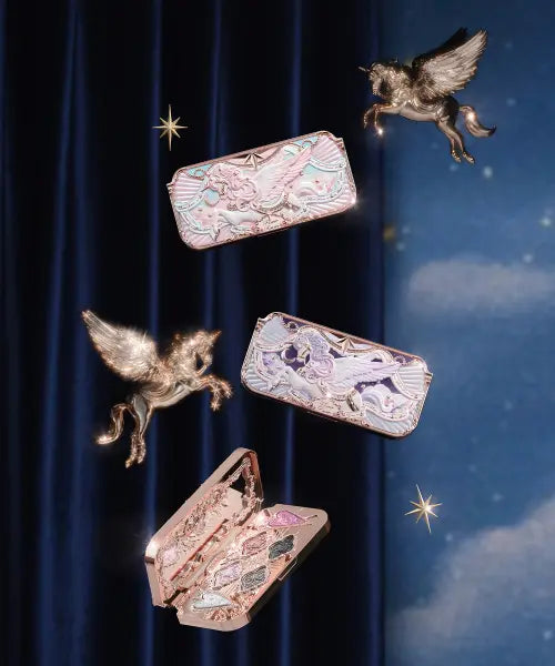 [FLOWERKNOWS] Night Unicorn 6-Color Satin Makeup Palette / 나이트유니콘 6구 새틴 메이크업 팔레트