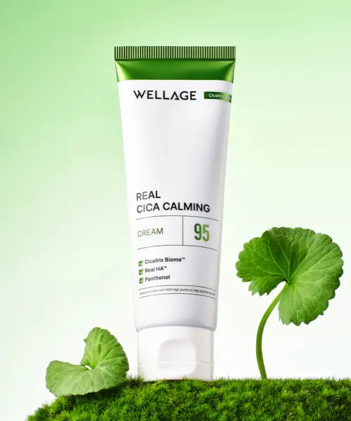 [WELLAGE] WELLAGE Real Cica Calming 95 Cream / 리얼 시카 카밍 95 크림 80ml (+20ml 추가 증정)