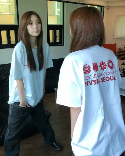 [HAVISM] NAME CARD S/S TEE(WHITE)