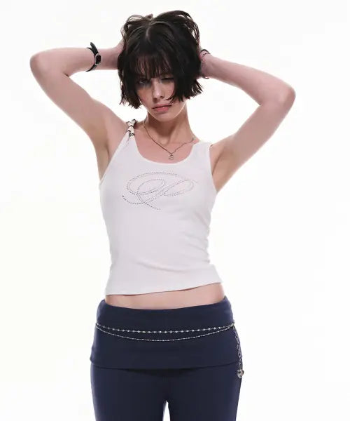 [PASION] Bijou Slim Sleeveless_White / 비쥬 슬림 나시_화이트Bijou Slim Sleeveless_White