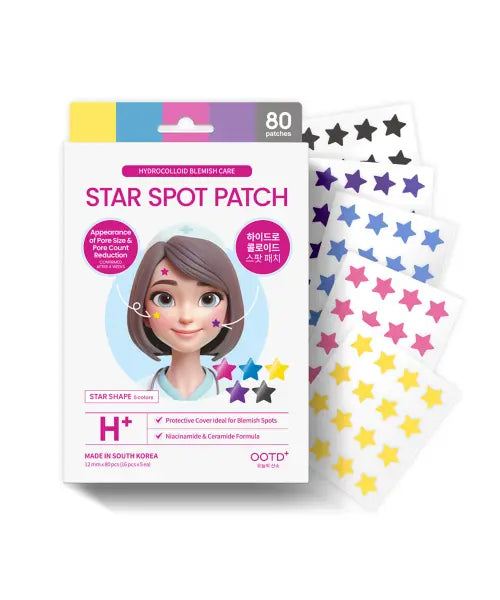 [OOTD BEAUTY] #OOTD Star Spot Patch - NEON (80dots) / 비비드 네온 별패치 트윙클 리틀 스타 아크네 스팟 패치 - 네온 (80매입)