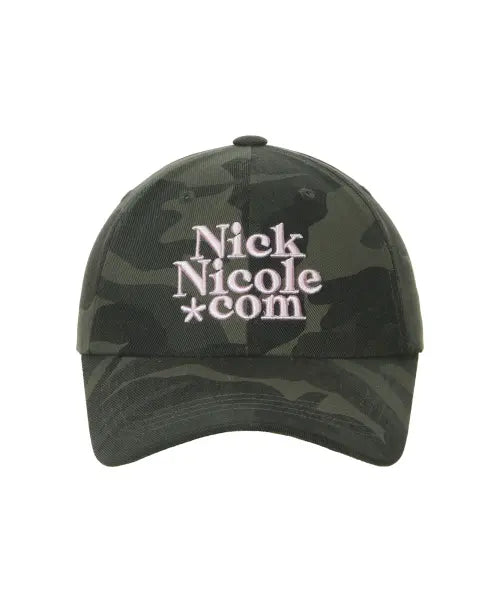 [NICK\u0026NICOLE] NN DOTCOM SIGNATURE BALL CAP_CAMO GREEN PINK