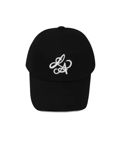 [LIN AVENUE] LA Logo Cotton Baseball Cap – Black / LA 로고 코튼 볼캡 - 블랙
