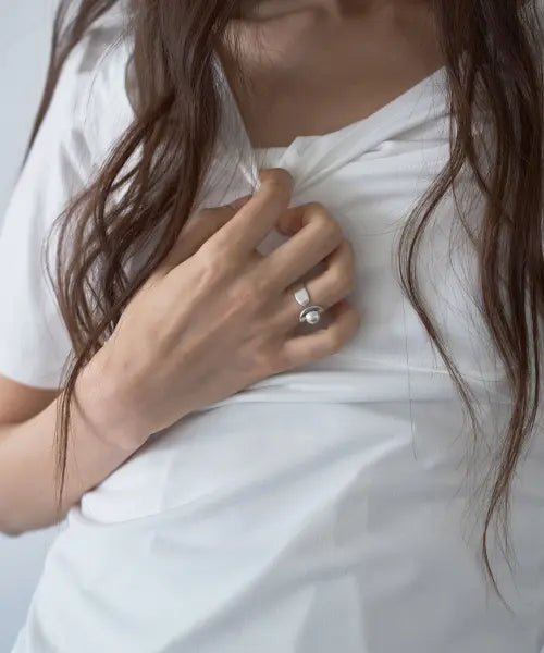 [MILLO WOMEN] Round Ball Open Ring [Silver] / 라운드 볼 오픈 링 [실버]