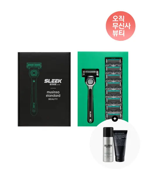 [MUSINSA STANDARD BEAUTY] Slick Collab Edge Razor Special Set / [슬릭 컬래버] 엣지 면도기 기획세트