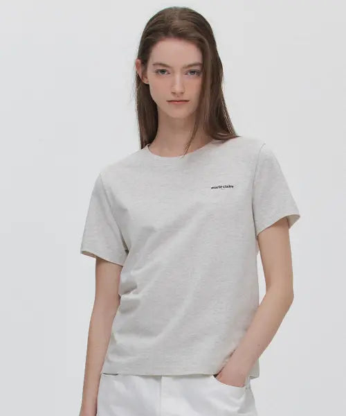 [MARIE CLAIRE] [2 PACK] Classic Logo Regular Fit T-Shirt / [2PACK] 클래식 로고 레귤러핏 반팔 티셔츠(MAGBTS19MOT)
