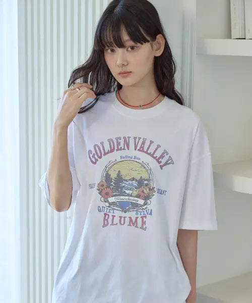 [CPGN STUDIO] Belly Garden Short Sleeve T-shirt White / 벨리 가든 반팔티 화이트
