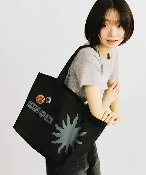 [FREEMARIO] Burn Stamp Tote Bag [Black] / 번 스탬프 토트백 [블랙]