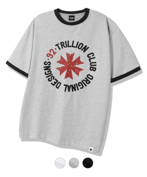 [TRILLION] 92 STAR BURST GRAPHIC RINGER HALF SLEEVE_3color / 그래픽 링거 반팔 티셔츠_3color
