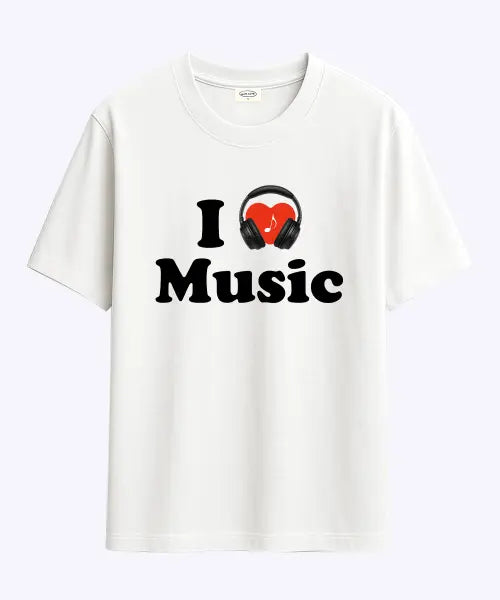 [WITHSOME] Love Format I Love Music T-Shirt / 러브포맷 아이러브 뮤직 티셔츠