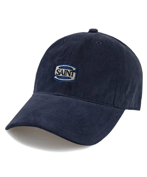 [WICK] SAINT Block Logo Cotton Twill Ball Cap - Navy / SAINT 블록 로고 코튼 피치 볼캡-네이비