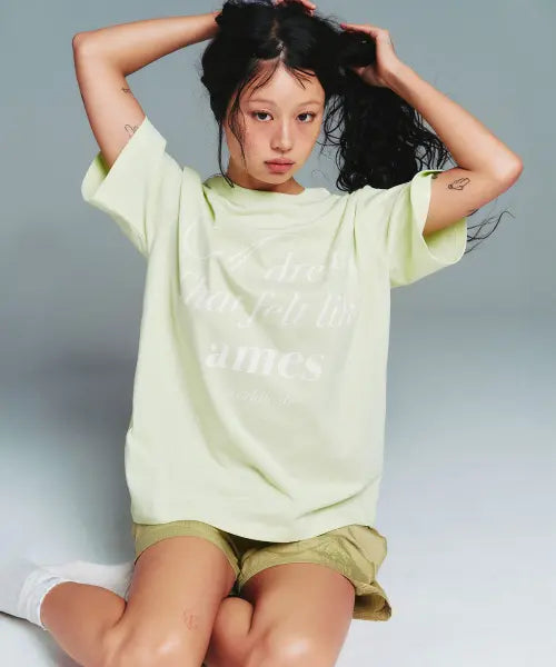 [AMES-WORLDWIDE] CLASSIC GRACE TYPO TEE GREEN
