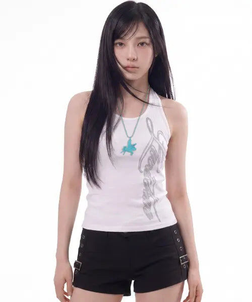 [LUVISTRUE] SY BASIC HALTER NECK TOP(WHITE)