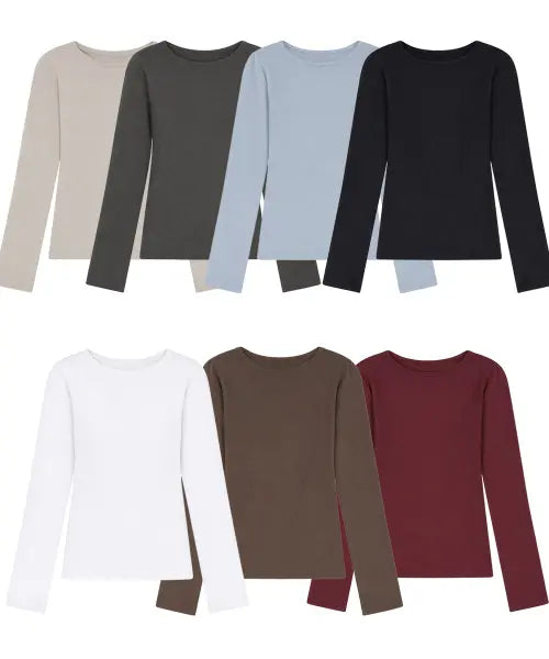 [COSO] Organic Basic Long Sleeve T-Shirt (7 Colors) / 오가닉 베이직 긴팔 티셔츠 (7 COLORS)